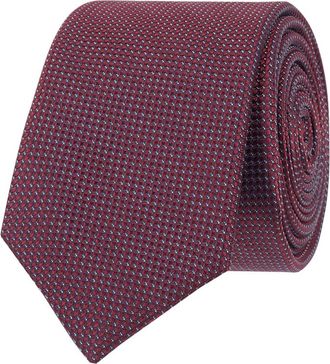 Willen Krawattenfabrik Seidenkrawatte in klassischer Form (6 cm) in Bordeaux, Größe 1
