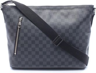 Louis Vuitton Black Coated Canvas Pvc Damier Graphite Handbag Shoulder Bag (Pre-Owned)