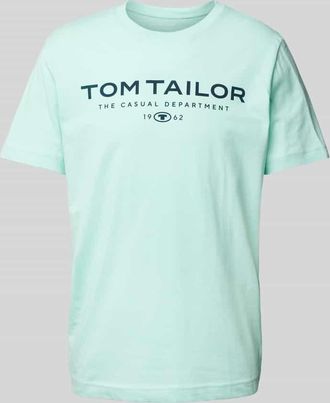 Tom Tailor Regular Fit T-Shirt aus reiner Baumwolle in Helltuerkis, Größe M