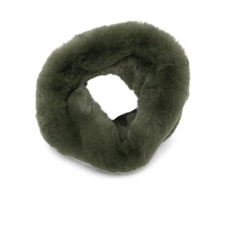 Frankie Shop Accessoires, Dames, Groen, ONE Size, Faux-fur Lus scarf