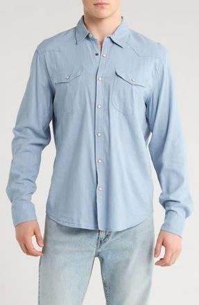 Lucky Brand Santa Fe Solid Western Button-Up Shirt in Forever Blue at Nordstrom Rack, Size Xx-Large