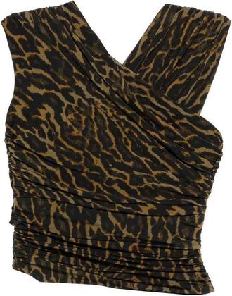 Ganni Top With Animalier Printed