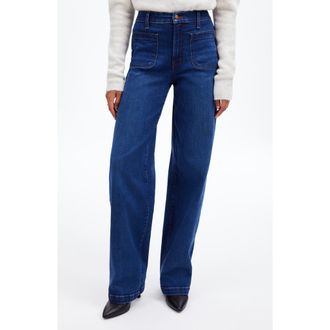 Madewell Emmett Patch Pocket Wide Leg Jeans in Allentown Wash at Nordstrom, Size 23 X Tall