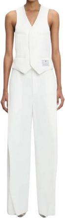 Victoria Beckham White Two Piece Trouser Suit Size S