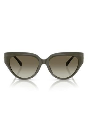 Michael Kors 55mm Gradient Cat Eye Sunglasses in Olive /Green at Nordstrom