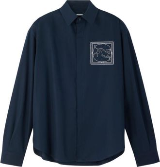 Jacquemus Blue Simon Cotton Solid Shirt