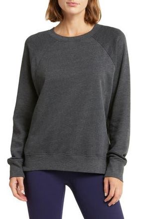 Zella Drew Crewneck Sweatshirt in Grey Charcoal Heather at Nordstrom Rack, Size X-Small