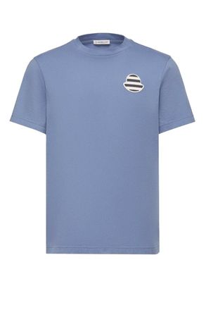Moncler STRIPE LOGO T SHIRT Size: XXL, colour: BLUE