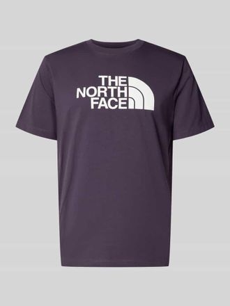 The North Face Regular Fit T-Shirt mit Logo-Print Modell Evolution in Lila, Gr&ouml;&szlig;e XXL