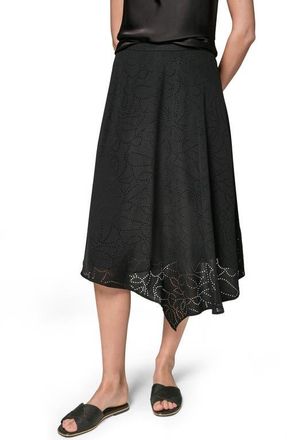 DKNY Lasercut Handkerchief Hem Skirt in Black at Nordstrom, Size 10