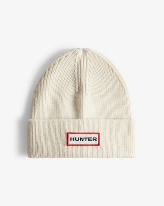 Hunter Unisex Jura Beanie Hat/Scarf Boxset Acrylic White - One Size