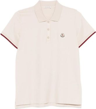 Moncler Logo Cotton Pique Polo Shirt Clothing
