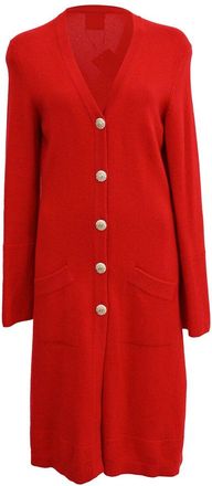 Chanel Button-Down Knitted Long Cardigan, Size Fr 36 (Authentic Pre-Loved)