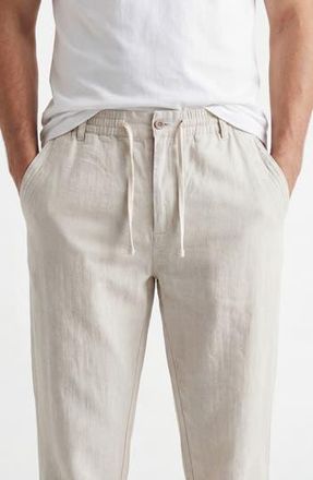 Burnside Linen & Cotton Blend Pants in Natural at Nordstrom Rack, Size X-Large