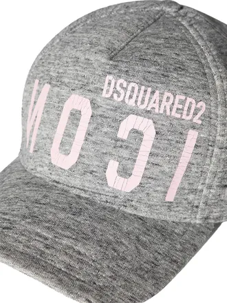 Dsquared2 BCM066708C035642140 Icon Cracked Logo Baseball Cap - Gray