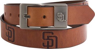 Eagles Wings San Diego Padres Brandish Leather Belt in Brown at Nordstrom, Size 42