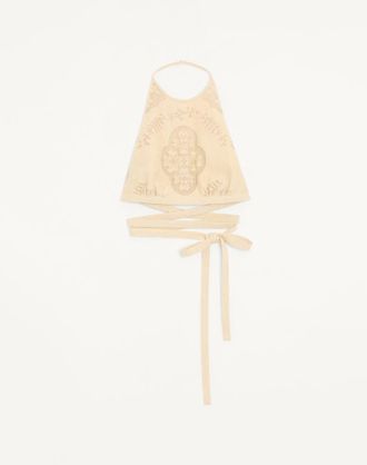 Valentino Floral Stamp Blanket Top Wo