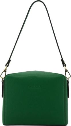 Pourchet Cassetta Crossbody Bag - Dames - Schoudertassen - Groen - ONE Size - Leer - Tassen