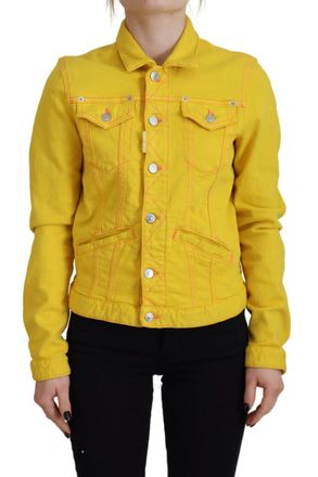 Dsquared2 Dsquared&sup2; Collared Long Sleeves blue Womens Jacket (Pre-Owned)
