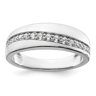 Diamond2Deal 14k Gold Lab Grown Diamond Wedding Band Ring 0.37Ct Clarity- VS Color- D-E