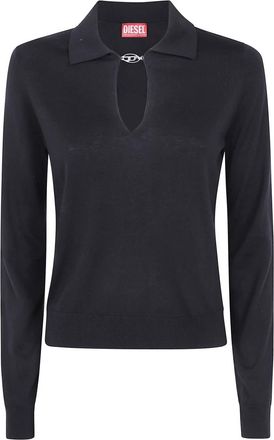 Diesel M-Lilli Drop Top - Dames - Longsleeves - Zwart - XS - Katoen - Tops