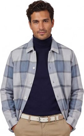 HUGO BOSS Boss Orange locky 2 geruit overshirt blauw