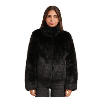 Yes-Zee Faux-fur Jas - Dames - Jassen - Zwart - L - Polyester - Jassen