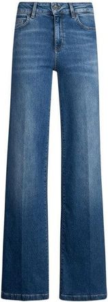 Liu Jo Wide-Leg Denim Trousers With Classic Blue Wash