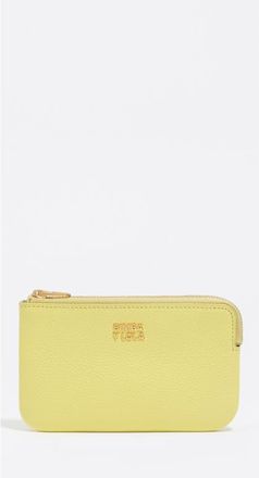 Bimba & Lola Small Rigid Leather Coin Purse in Acid Yellow at Nordstrom