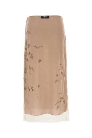 Fendi Womens Antiqued Pink Tulle Skirt Exterior: Nylon Lining: Silk Gonne