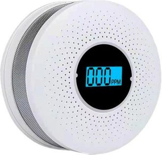 OEM Detector Monoxido De Carbono Y Humo - Pantalla Lcd Digital - Alarma 85 Db - Sensor Electroquimico Co - Autonomia 6 Meses - 1 Unidad