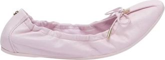 Ferragamo Bow Detail Elasticated Ballet Flats, Size 7.5