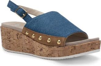 Ara Raelis Slingback Wedge in Blue at Nordstrom, Size 9.5-10Us