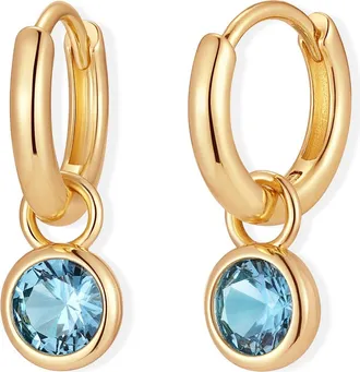 Brook & York Matilda Birthstone Huggie Hoop Earrings in Gold/dec at Nordstrom