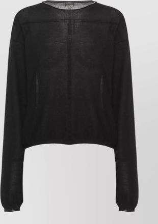 Rick Owens cashmere ribbed cuff crewneck sweatshirt