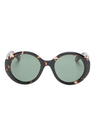 Chlo&eacute; Occhiali da sole ovali - Marrone