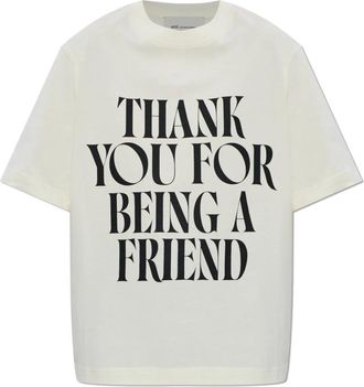 Ami Boxy Fit T-shirt met korte mouwen - Dames - T-shirts - Beige - S - Katoen - Tops