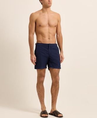 Orlebar Brown Bulldog Mid-Length Swim Shorts in Navy at Nordstrom, Size 30