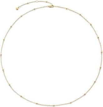 Monica Vinader 14K Gold Beaded Chain Necklace in 14Kt Solid Gold at Nordstrom