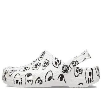 Crocs (WMNS) Crocs Classic Skull Print Clogs White Black 208993-103