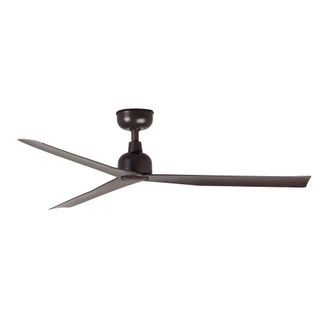 Faro Barcelona Ventilador sin luz abs marr&oacute;n oscuro 125x125x24.5 cm