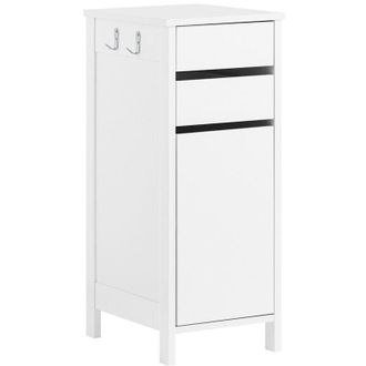 SoBuy SoBuy FWT108-W Desk Cabinet, Desk Organizer, Storage Cabinet, End of Sofa Table, Nightstand, Storage Cabinet with 2 Drawers and 1 Door, White