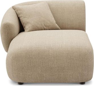 Castlery Auburn Left Chaise Customized, (Washed Chenille) Sand, Machine Washable, Modular Sofa for Living Room, Castlery Brand
