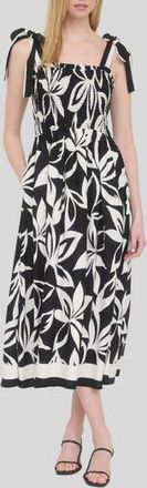 August Sky Tie Strap Sundress in Black/Ivory at Nordstrom Rack, Size Medium