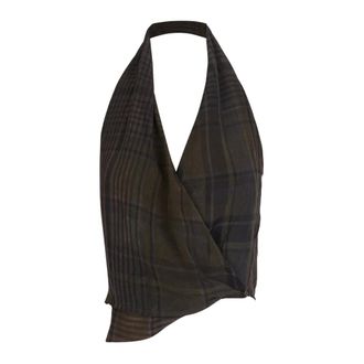 Cortana Top con incrocio frontale allamericana - - Tops - Donna - Grigio - M