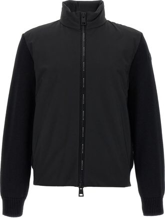 Moncler Black Matt effect cardigan