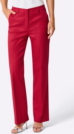 Cr&eacute;ation L B&uuml;gelfaltenhose CREATION L PREMIUM, Damen, Gr. 36, Normalgr&ouml;ssen, rot, 70% Lyocell, 26% Baumwolle, 4% Elasthan, unifarben, Hosen B&uuml;gelfaltenhose