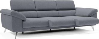 Divani.Store Sof&aacute; con 3 asientos reposabrazos con arc&oacute;n 265 cm azul grafito