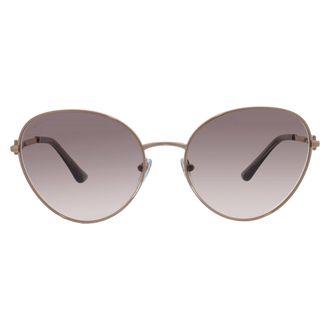 Bulgari Pink Gradient Gray Oval Ladies Sunglasses BV6174 20143B 58
