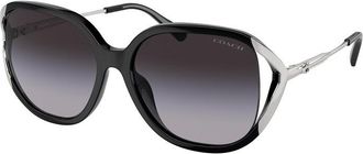 Coach Gradient Grey Oval Sunglasses HC8396U 50028G 56